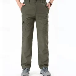 Best OUKU Men's Cargo Pants Tactical Pants Trousers Hiking Pants Buttons Multi Pocket Plain Quick Dry Wearable Outdoor Daily Camping & Hiking Fashion Classic Black Army Green