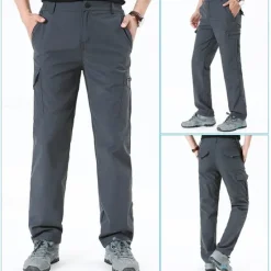 Best OUKU Men's Cargo Pants Tactical Pants Trousers Hiking Pants Buttons Multi Pocket Plain Quick Dry Wearable Outdoor Daily Camping & Hiking Fashion Classic Black Army Green