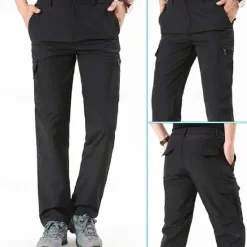 Best OUKU Men's Cargo Pants Tactical Pants Trousers Hiking Pants Buttons Multi Pocket Plain Quick Dry Wearable Outdoor Daily Camping & Hiking Fashion Classic Black Army Green