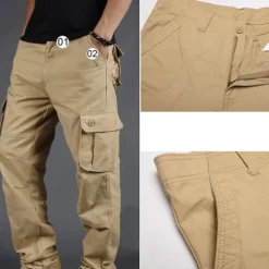 Outlet OUKU Men's Cargo Pants Tactical Pants Trousers Hiking Pants Buttons Multi Pocket Plain Wearable Outdoor Daily Camping & Hiking Fashion Classic Gray Green Grass Green