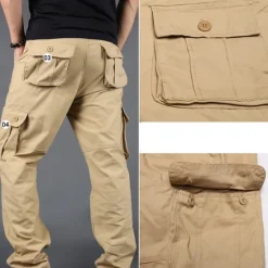 Outlet OUKU Men's Cargo Pants Tactical Pants Trousers Hiking Pants Buttons Multi Pocket Plain Wearable Outdoor Daily Camping & Hiking Fashion Classic Gray Green Grass Green