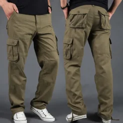Outlet OUKU Men's Cargo Pants Tactical Pants Trousers Hiking Pants Buttons Multi Pocket Plain Wearable Outdoor Daily Camping & Hiking Fashion Classic Gray Green Grass Green