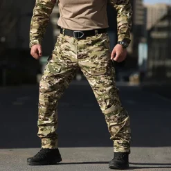 Sale OUKU Men's Cargo Pants Tactical Pants Trousers Hiking Pants Buttons Multi Pocket Camo Plain Wearable Outdoor Daily Camping & Hiking Fashion Classic Black Army Green