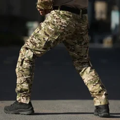 Sale OUKU Men's Cargo Pants Tactical Pants Trousers Hiking Pants Buttons Multi Pocket Camo Plain Wearable Outdoor Daily Camping & Hiking Fashion Classic Black Army Green