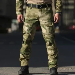 Sale OUKU Men's Cargo Pants Tactical Pants Trousers Hiking Pants Buttons Multi Pocket Camo Plain Wearable Outdoor Daily Camping & Hiking Fashion Classic Black Army Green