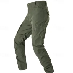 Hot OUKU Men's Cargo Pants Tactical Pants Trousers Elastic Waist Multi Pocket Straight Leg Plain Waterproof Quick Dry Full Length Outdoor Casual Daily Fashion Streetwear Black Green
