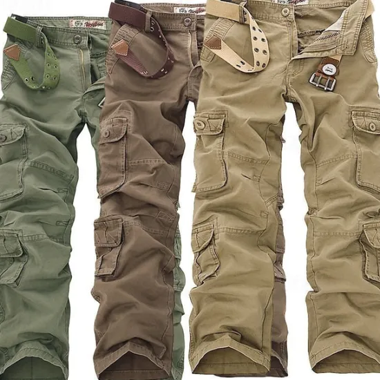 Discount OUKU Men's Cargo Pants Tactical Pants Trousers Buttons Multi Pocket Plain Wearable Outdoor Daily Camping & Hiking Fashion Classic Black Army Green