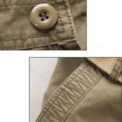 Discount OUKU Men's Cargo Pants Tactical Pants Trousers Buttons Multi Pocket Plain Wearable Outdoor Daily Camping & Hiking Fashion Classic Black Army Green