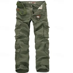 Discount OUKU Men's Cargo Pants Tactical Pants Trousers Buttons Multi Pocket Plain Wearable Outdoor Daily Camping & Hiking Fashion Classic Black Army Green