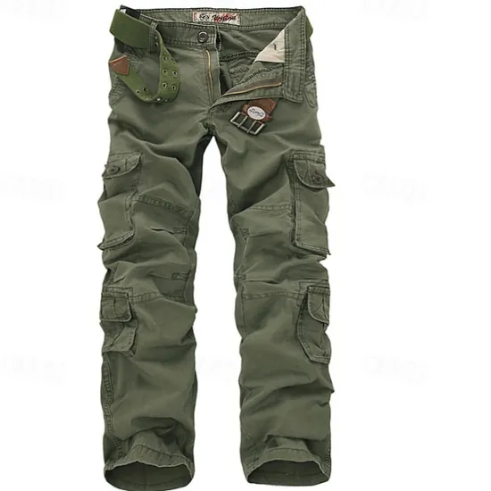 Discount OUKU Men's Cargo Pants Tactical Pants Trousers Buttons Multi Pocket Plain Wearable Outdoor Daily Camping & Hiking Fashion Classic Black Army Green