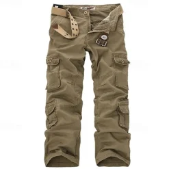 Discount OUKU Men's Cargo Pants Tactical Pants Trousers Buttons Multi Pocket Plain Wearable Outdoor Daily Camping & Hiking Fashion Classic Black Army Green