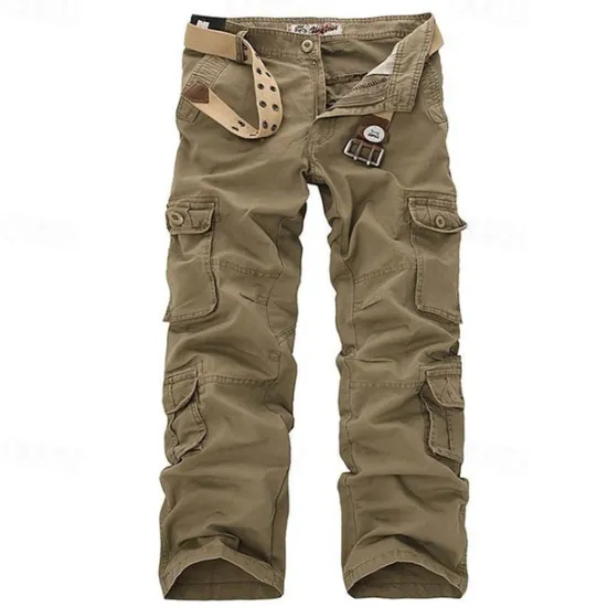 Discount OUKU Men's Cargo Pants Tactical Pants Trousers Buttons Multi Pocket Plain Wearable Outdoor Daily Camping & Hiking Fashion Classic Black Army Green