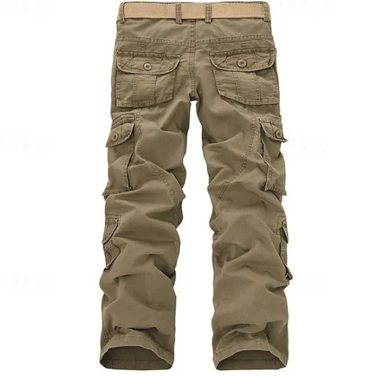 Discount OUKU Men's Cargo Pants Tactical Pants Trousers Buttons Multi Pocket Plain Wearable Outdoor Daily Camping & Hiking Fashion Classic Black Army Green