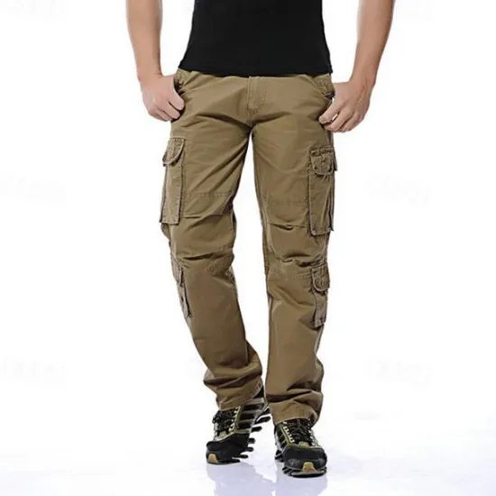 Discount OUKU Men's Cargo Pants Tactical Pants Trousers Buttons Multi Pocket Plain Wearable Outdoor Daily Camping & Hiking Fashion Classic Black Army Green