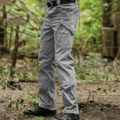OUKU Men's Cargo Pants Tactical Pants Trousers Hiking Pants Buttons Multi Pocket Plain Wearable Outdoor Daily Camping & Hiking Fashion Classic Gray Green Black