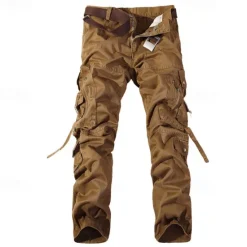 Discount OUKU Men's Cargo Pants Tactical Pants Trousers Buttons Multi Pocket Plain Wearable Outdoor Daily Camping & Hiking Fashion Classic ArmyGreen Grass Green
