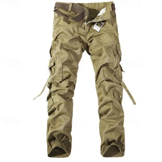 OUKU Men's Cargo Pants Tactical Pants Trousers Buttons Multi Pocket Plain Wearable Outdoor Daily Camping & Hiking Fashion Classic Grass Green Black