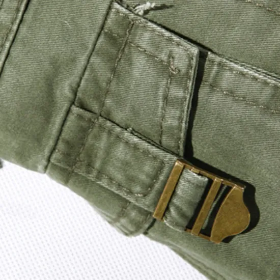OUKU Men's Cargo Pants Tactical Pants Trousers Buttons Multi Pocket Plain Wearable Outdoor Daily Camping & Hiking Fashion Classic Grass Green Black