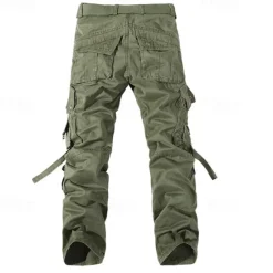 OUKU Men's Cargo Pants Tactical Pants Trousers Buttons Multi Pocket Plain Wearable Outdoor Daily Camping & Hiking Fashion Classic Grass Green Black