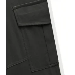 Clearance OUKU Men's Cargo Pants Trousers Drawstring Elastic Waist Multi Pocket Plain Wearable Outdoor Daily Camping & Hiking Fashion Classic Black Army Green