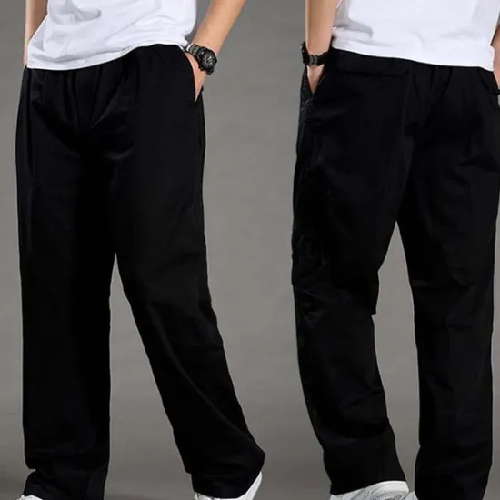 Outlet OUKU Men's Cargo Pants Trousers Casual Pants Pocket Straight Leg Solid Color Comfort Warm Daily Holiday Going out Sports Fashion Black Yellow Micro-elastic