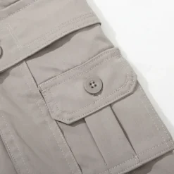 OUKU Men's Cargo Pants Trousers Buttons Multi Pocket Plain Quick Dry Moisture Wicking Full Length Outdoor Daily Camping & Hiking Fashion Classic Black Army Green