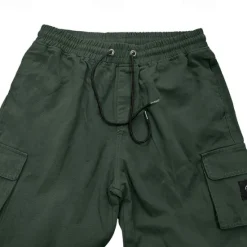 Outlet OUKU Men's Cargo Pants Trousers Casual Pants Drawstring Elastic Waist Straight Leg Plain Comfort Soft Full Length Outdoor Casual Daily Fashion Streetwear Black Green
