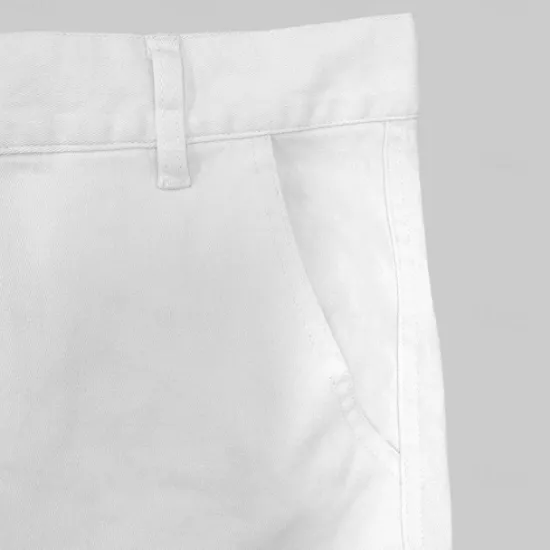 Best OUKU Men's Cargo Pants Trousers Casual Pants Zipper Pocket Plain Comfort Breathable Full Length Casual Daily Holiday Fashion Streetwear Black White Micro-elastic