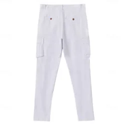 Clearance OUKU Men's Cargo Pants Trousers Chinos Summer Pants Casual Pants Zipper Plain Comfort Breathable Full Length Casual Daily Holiday Fashion Basic Black White Micro-elastic