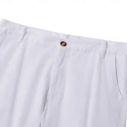 Clearance OUKU Men's Cargo Pants Trousers Chinos Summer Pants Casual Pants Zipper Plain Comfort Breathable Full Length Casual Daily Holiday Fashion Basic Black White Micro-elastic