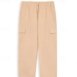New OUKU Men's Cargo Pants Trousers Summer Pants Beach Pants Drawstring Multi Pocket Straight Leg Plain Comfort Breathable Outdoor Daily Going out Fashion Casual Black White