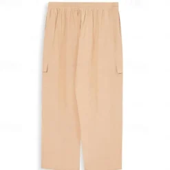 New OUKU Men's Cargo Pants Trousers Summer Pants Beach Pants Drawstring Multi Pocket Straight Leg Plain Comfort Breathable Outdoor Daily Going out Fashion Casual Black White