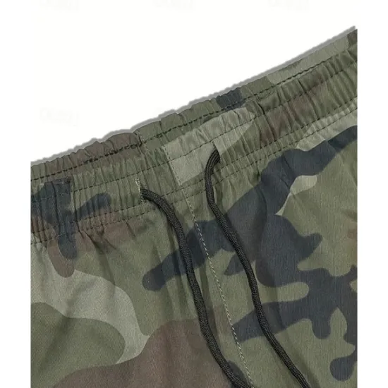 Best OUKU Men's Cargo Pants Trousers Drawstring Elastic Waist Multi Pocket Camo Wearable Outdoor Daily Camping & Hiking Fashion Classic Army Green Gray