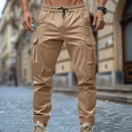 Discount OUKU Men's Cargo Pants Trousers Drawstring Multi Pocket Flap Pocket Plain Wearable Outdoor Daily Camping & Hiking Fashion Classic ArmyGreen Black
