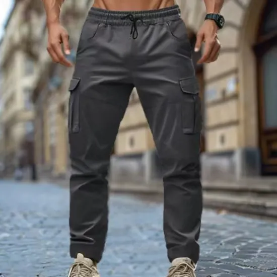 Discount OUKU Men's Cargo Pants Trousers Drawstring Multi Pocket Flap Pocket Plain Wearable Outdoor Daily Camping & Hiking Fashion Classic ArmyGreen Black