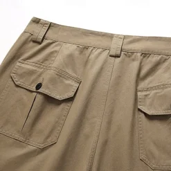 OUKU Men's Cargo Pants Trousers Buttons Multi Pocket Plain Wearable Outdoor Daily Camping & Hiking Fashion Classic Black Yellow