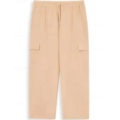 Sale OUKU Men's Cargo Pants Trousers Summer Pants Beach Pants Drawstring Elastic Waist Multi Pocket Plain Comfort Breathable Full Length Outdoor Daily Going out Fashion Casual Black White Inelastic