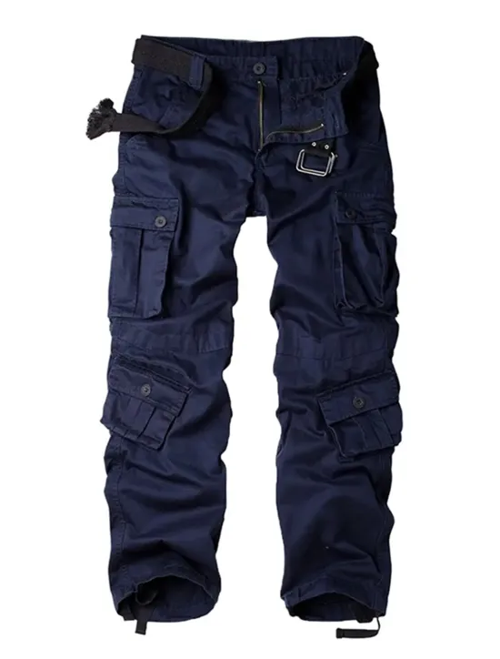 Outlet OUKU Men's Cargo Pants Work Pants Parachute Pants Pocket Multi Pocket High Rise Solid Colored Wearable Outdoor Full Length Outdoor Casual Streetwear Classic Loose Fit Yellow camouflage Grass Green High
