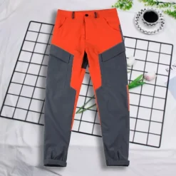 Online OUKU Men's Cargo Pants Work Pants Track Pants Streetwear Color Block Outdoor Ripstop Breathable Multi Pockets Sweat wicking Bottoms 6 Pockets Zipper Pocket Black Purple Cotton Work Hunting Fishing M L XL
