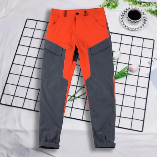 Online OUKU Men's Cargo Pants Work Pants Track Pants Streetwear Color Block Outdoor Ripstop Breathable Multi Pockets Sweat wicking Bottoms 6 Pockets Zipper Pocket Black Purple Cotton Work Hunting Fishing M L XL