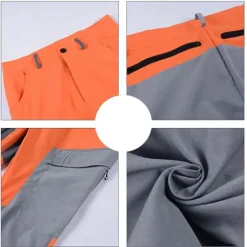 Online OUKU Men's Cargo Pants Work Pants Track Pants Streetwear Color Block Outdoor Ripstop Breathable Multi Pockets Sweat wicking Bottoms 6 Pockets Zipper Pocket Black Purple Cotton Work Hunting Fishing M L XL