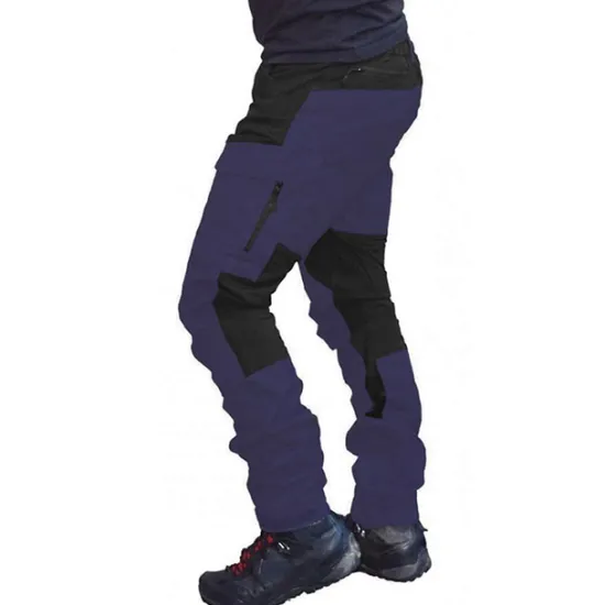 Online OUKU Men's Cargo Pants Work Pants Track Pants Streetwear Color Block Outdoor Ripstop Breathable Multi Pockets Sweat wicking Bottoms 6 Pockets Zipper Pocket Black Purple Cotton Work Hunting Fishing M L XL