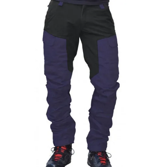 Online OUKU Men's Cargo Pants Work Pants Track Pants Streetwear Color Block Outdoor Ripstop Breathable Multi Pockets Sweat wicking Bottoms 6 Pockets Zipper Pocket Black Purple Cotton Work Hunting Fishing M L XL