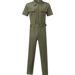 Sale OUKU Men's Cargo Pants Work Pants Jumpsuit Rompers Solid Color Nightclub Streetwear Stylish Casual / Sporty Slim Black Wine