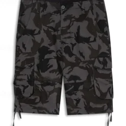 Discount OUKU Men's Cargo Shorts Baggy Shorts Multi Pocket 6 Pocket Camouflage Breathable Knee Length Sports Outdoor Streetwear Casual Black Blue