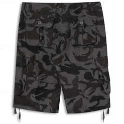 Discount OUKU Men's Cargo Shorts Baggy Shorts Multi Pocket 6 Pocket Camouflage Breathable Knee Length Sports Outdoor Streetwear Casual Black Blue