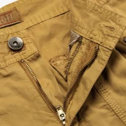 Hot OUKU Men's Cargo Shorts Below Knee Length Shorts Capri Pants Hiking Shorts Multi Pocket Plain Calf-Length Daily Basic Big and Tall Wine Army Green