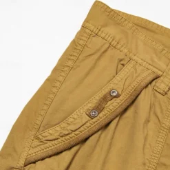 Hot OUKU Men's Cargo Shorts Below Knee Length Shorts Capri Pants Hiking Shorts Multi Pocket Plain Calf-Length Daily Basic Big and Tall Wine Army Green