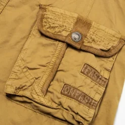 Hot OUKU Men's Cargo Shorts Below Knee Length Shorts Capri Pants Hiking Shorts Multi Pocket Plain Calf-Length Daily Basic Big and Tall Wine Army Green
