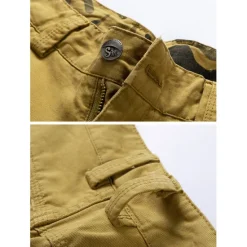Outlet OUKU Men's Cargo Shorts Bermuda shorts with Side Pocket Multi Pocket Flap Pocket Solid Color Going out Streetwear Fashion Cargo Shorts ArmyGreen Blue
